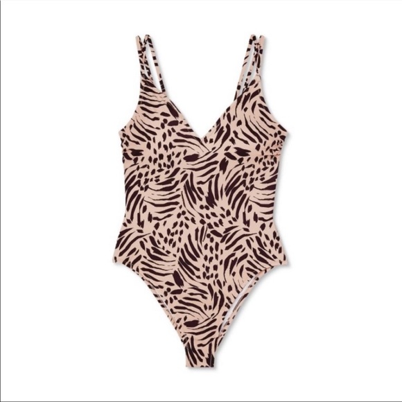 NEW Shade and Shore Wild Thing Tie Back Monokini Swimsuit One Piece M - Picture 11 of 12